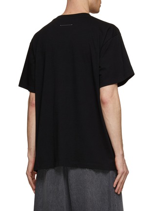 Back View - Click To Enlarge - MM6 MAISON MARGIELA - Logo Cat Graphic T-Shirt