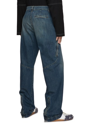 Back View - Click To Enlarge - MM6 MAISON MARGIELA - Medium Washed Baggy Jeans