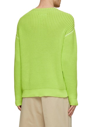 Back View - Click To Enlarge - MM6 MAISON MARGIELA - Contrast Stitch Knitted Sweater