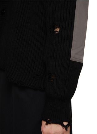 Mens Leather Elbow Patch Sweater