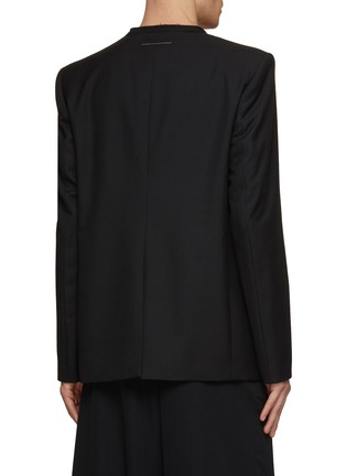 Back View - Click To Enlarge - MM6 MAISON MARGIELA - Single Breasted No Lapel Blazer