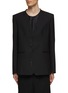 Main View - Click To Enlarge - MM6 MAISON MARGIELA - Single Breasted No Lapel Blazer