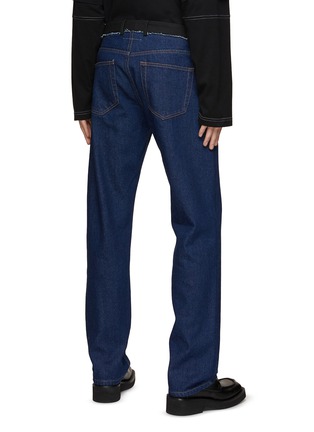 Back View - Click To Enlarge - MM6 MAISON MARGIELA - Raw Edge Detail Straight Leg Jeans