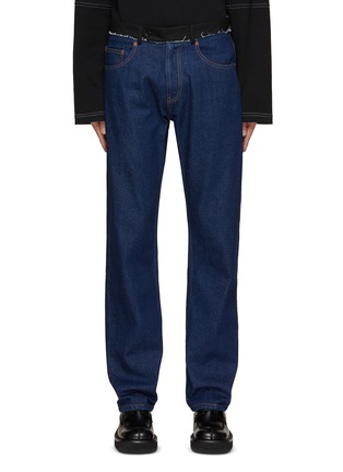Main View - Click To Enlarge - MM6 MAISON MARGIELA - Raw Edge Detail Straight Leg Jeans