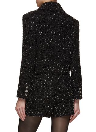 Back View - Click To Enlarge - SOONIL - Pearl And Crystal Embellished Cropped Tweed Jacket