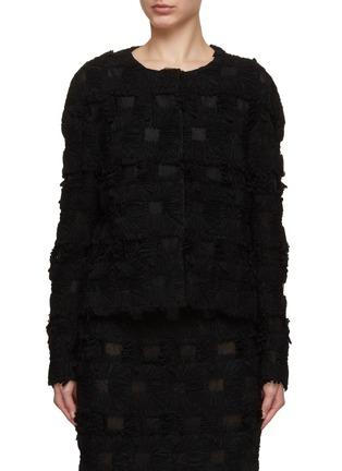 Main View - Click To Enlarge - SOONIL - Lace Square Cutout Short Jacket