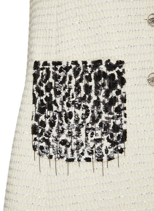  - SOONIL - Chain Detail Sequin Embellished Oversized Tweed Coat
