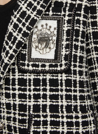  - SOONIL - Chain Embellished Braided Trim Tweed Blazer