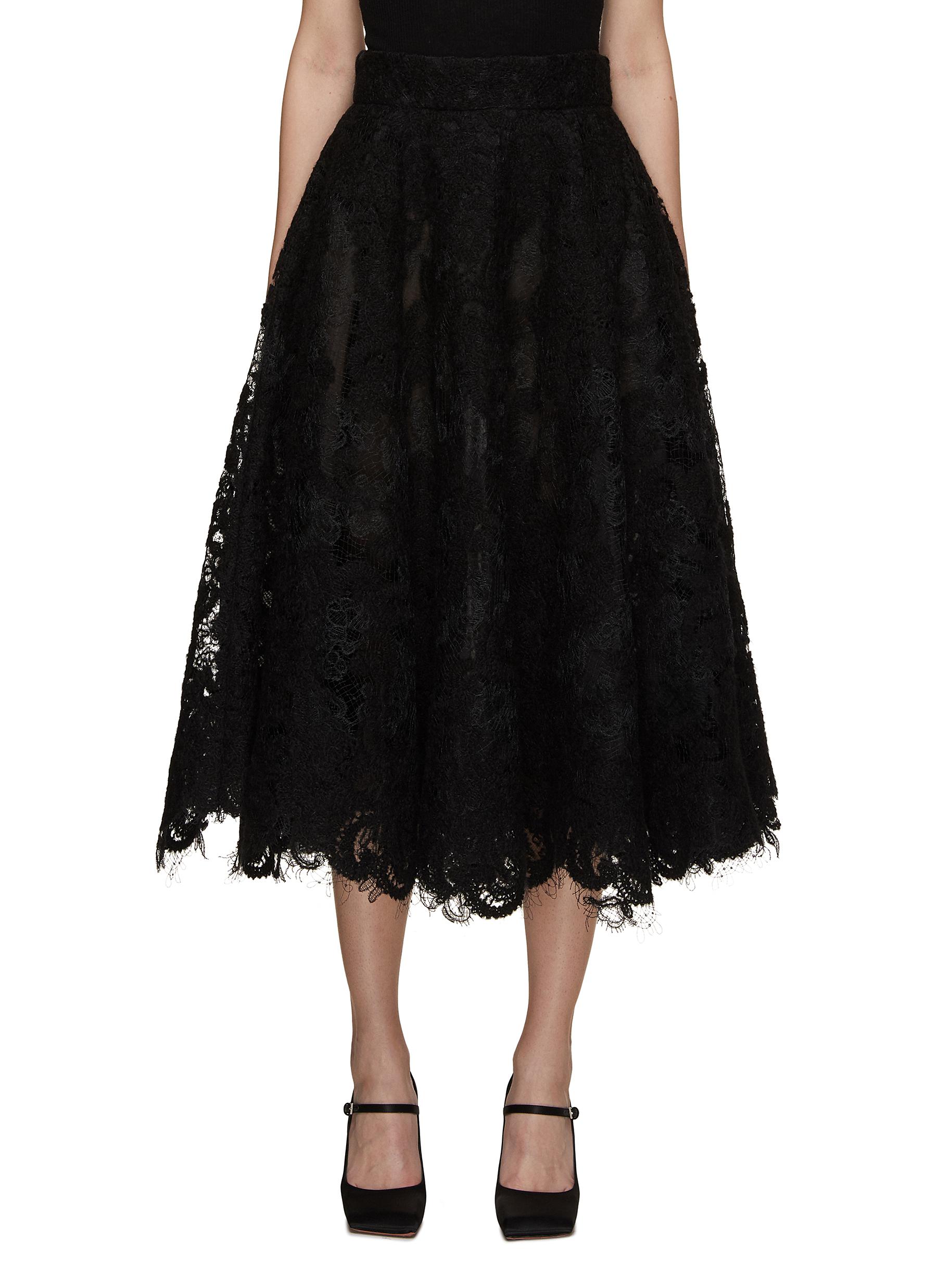 Lace midi skirt - Woman