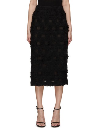 Main View - Click To Enlarge - SOONIL - Lace Square Cutout Midi Skirt