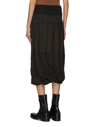 Back View - Click To Enlarge - LEMAIRE - Chequered Twisted Hem Skirt