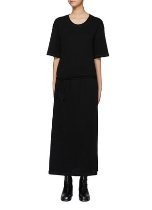 Main View - Click To Enlarge - LEMAIRE - Belted Rib T-Shirt Dress