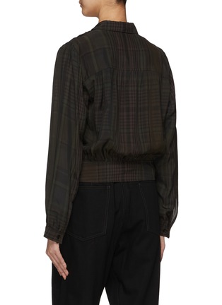 Back View - Click To Enlarge - LEMAIRE - Chequered Gathered Blouse