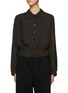 Main View - Click To Enlarge - LEMAIRE - Chequered Gathered Blouse