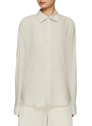 Main View - Click To Enlarge - LEMAIRE - Convertible Fitted Band Collar Shirt