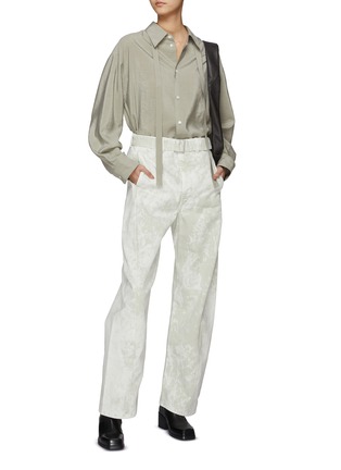 Figure View - Click To Enlarge - LEMAIRE - Neck Tie Silk Blend Shirt