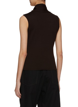 Back View - Click To Enlarge - LEMAIRE - Asymmetrical Sleeveless Cardigan