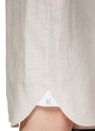  - KITON - Belted Linen Shirt Dress