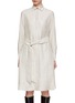 Main View - Click To Enlarge - KITON - Belted Linen Shirt Dress