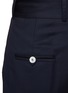  - KITON - Button Detail Wide Leg Wool Pants