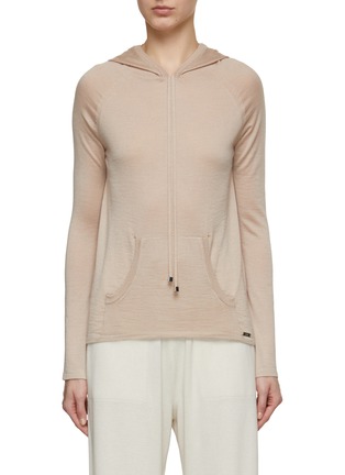 Main View - Click To Enlarge - KITON - Cashmere Silk Knit Hoodie