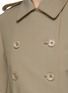  - KITON - Double Breasted Leather Trim Trench Coat
