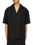 Main View - Click To Enlarge - FENG CHEN WANG - Ripped Patchwork Button Up Shirt