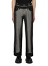 Main View - Click To Enlarge - FENG CHEN WANG - Layered Raw Edge Dyed Jeans