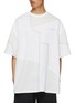 Main View - Click To Enlarge - FENG CHEN WANG - Oversized Deconstructed Sitch Line T-Shirt