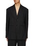 Main View - Click To Enlarge - FENG CHEN WANG - Raw Edge Panel Single Breasted Blazer