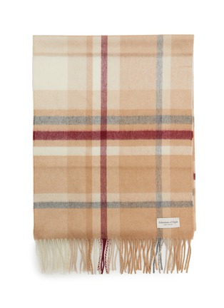 Detail View - Click To Enlarge - JOHNSTONS OF ELGIN - Flannel Check Cashmere Scarf