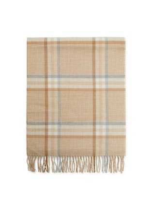 Detail View - Click To Enlarge - JOHNSTONS OF ELGIN - Checked Houndstooth Scarf