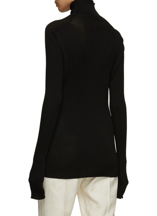 Back View - Click To Enlarge - LE17SEPTEMBRE - High Neck Ribbed Knit Sweater