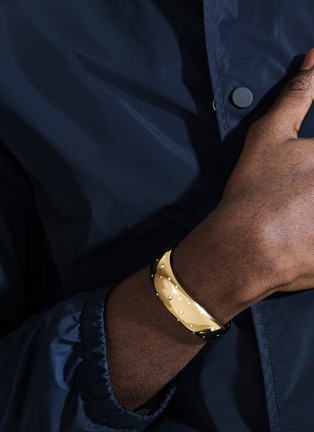  - JOHN HARDY - Surf Diamond 14K Gold Cuff — Size M