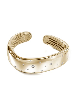 Main View - Click To Enlarge - JOHN HARDY - Surf Diamond 14K Gold Cuff — Size M