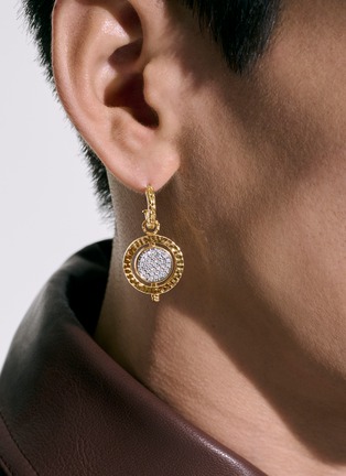  - JOHN HARDY - Dot Moon Door Diamond 18K Gold Earrings