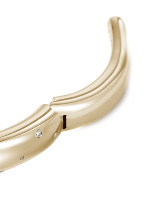 Detail View - Click To Enlarge - JOHN HARDY - Surf Diamond 14K Gold Kick Cuff — Size M