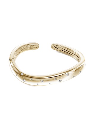 Main View - Click To Enlarge - JOHN HARDY - Surf Diamond 14K Gold Kick Cuff — Size M
