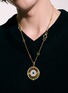  - JOHN HARDY - Dot Moon Door Diamond 18K Gold Rolo Chain Pendant Necklace — Size 22-24