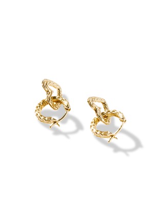 Detail View - Click To Enlarge - JOHN HARDY - Classic Chain Manah 14K Gold Heart Drop Earrings