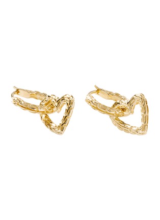 Main View - Click To Enlarge - JOHN HARDY - Classic Chain Manah 14K Gold Heart Drop Earrings
