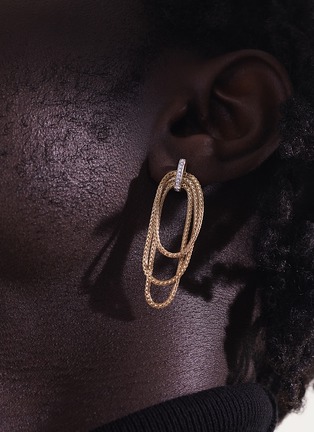 Detail View - Click To Enlarge - JOHN HARDY - Classic Chain 18K Gold Diamond Drop Earrings