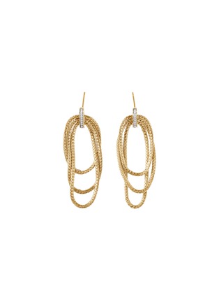 Main View - Click To Enlarge - JOHN HARDY - Classic Chain 18K Gold Diamond Drop Earrings