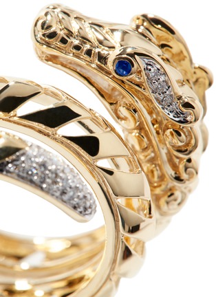 Detail View - Click To Enlarge - JOHN HARDY - Legends Naga 18K Gold Diamond Pave Dragon Ring — Size 7