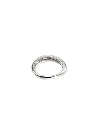 Detail View - Click To Enlarge - JOHN HARDY - Surf Diamond Sterling Silver Ring — Size 6