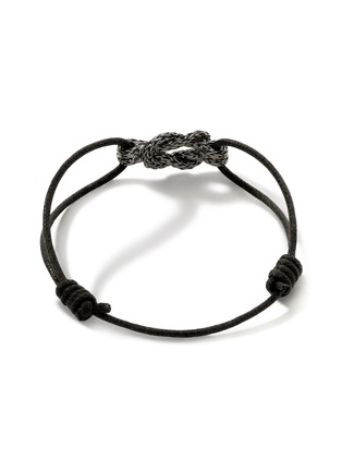 Detail View - Click To Enlarge - JOHN HARDY - Love Knot Black Rhodium-Plated Sterling Silver Cord Bracelet — Size M-L