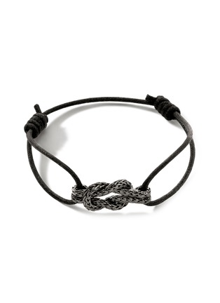 Main View - Click To Enlarge - JOHN HARDY - Love Knot Black Rhodium-Plated Sterling Silver Cord Bracelet — Size M-L