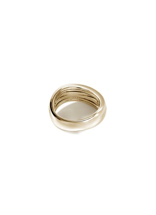 Detail View - Click To Enlarge - JOHN HARDY - Surf Diamond 14K Gold Ring — Size 8