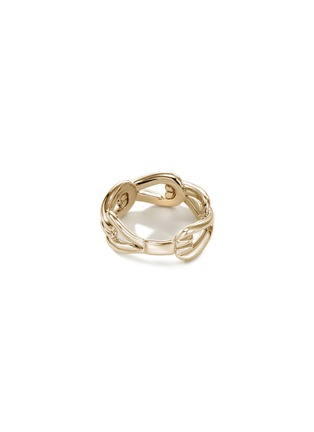 Detail View - Click To Enlarge - JOHN HARDY - Surf Diamond 14K Gold Ring — Size 7
