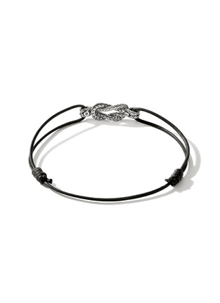 Detail View - Click To Enlarge - JOHN HARDY - Love Knot Sterling Silver Cord Bracelet — Size XS-S